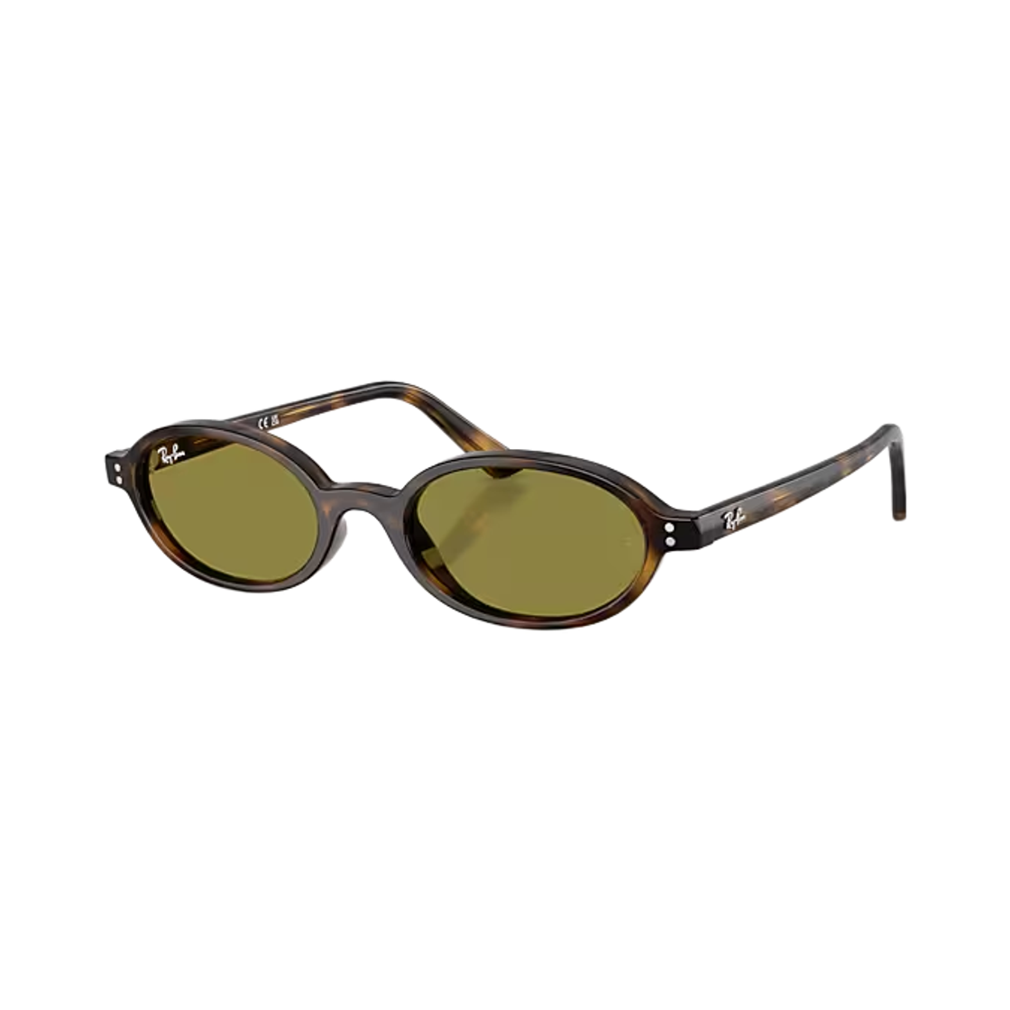 RB4472-1359/2 Ray-Ban Khal Bio-Based Polished Havana Frame Green Lense High Bridge Fit