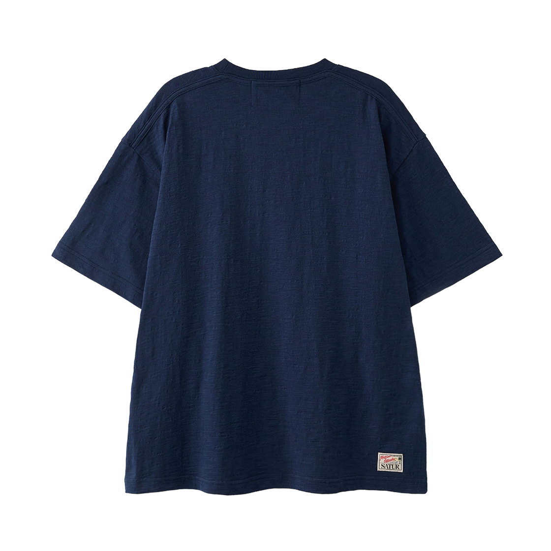세터 I LOVE 슬럽 반팔 티셔츠 네이비(SATUR I LOVE Slub T-Shirt Navy) - 2