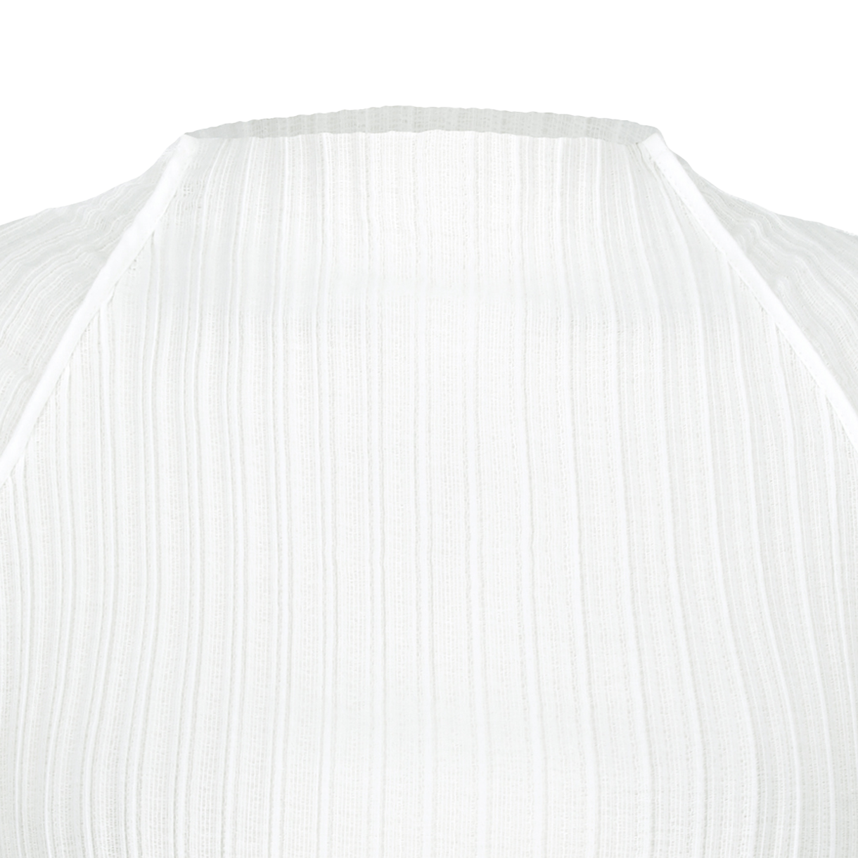 아모멘토 우먼 플리츠 래글런 탑 화이트 - 26SS(Amomento Women Pleats Raglan Top White - 26SS) - 3