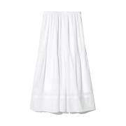 (W) Uniqlo Tiered Maxi Skirt White - JP