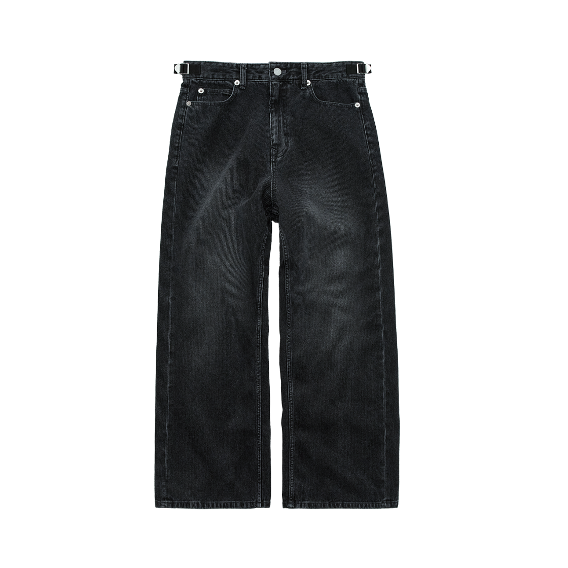 폴리테루 텍스처드 고시마 데님 팬츠 워시드 차콜(Polyteru Textured Gosima Denim Pants Washed Charcoal)