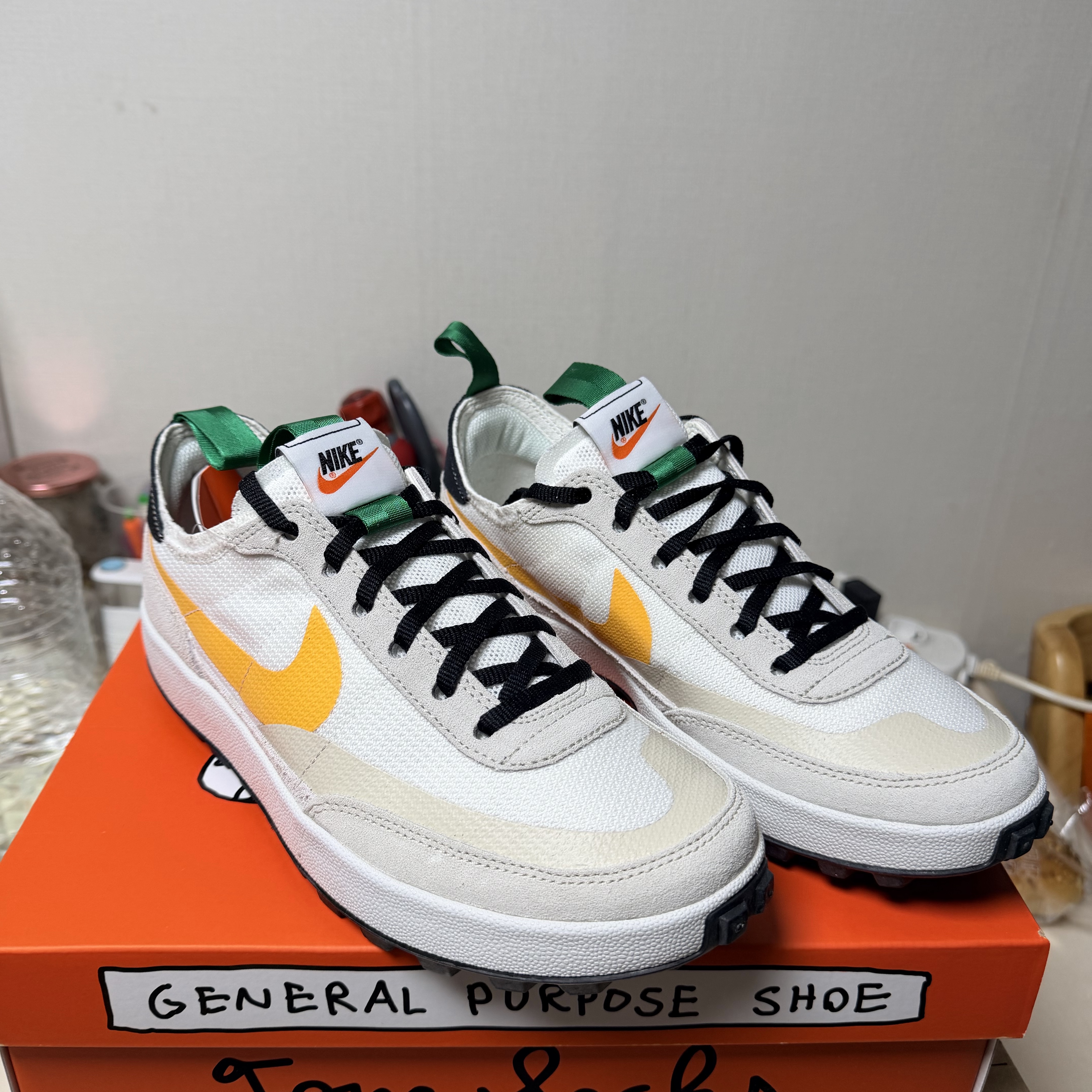 Nike x Tom Sachs General Purpose Shoe Pine Green University Gold 착용 스타일 - 5