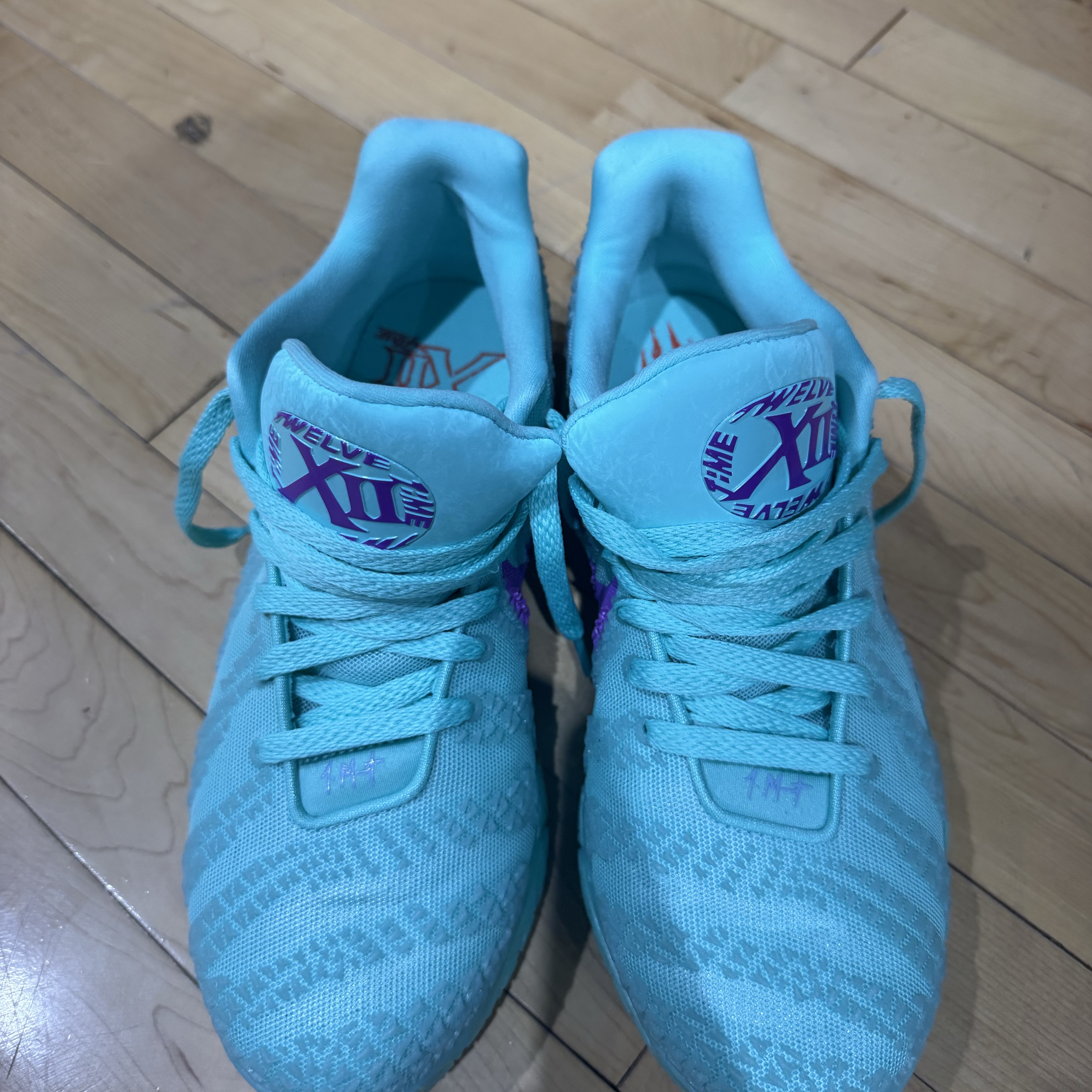 Nike Ja 3 EP Twelve Time Bleached Turquoise Safety Orange 착용 스타일 - 4