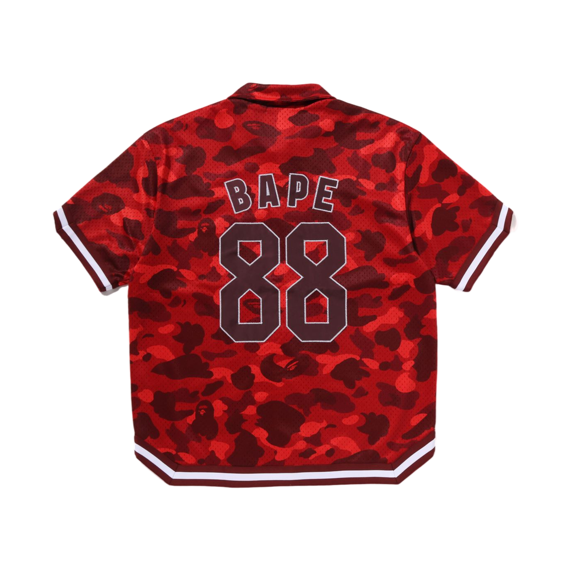 베이프 컬러 카모 웜 업 숏슬리브 셔츠 레드(BAPE Color Camo Warm Up S/S Shirt Red) - 2