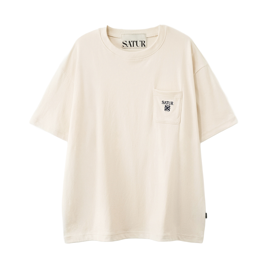 SA262UTS04CRM0 SATUR Apero Logo Pocket T-Shirt Cream