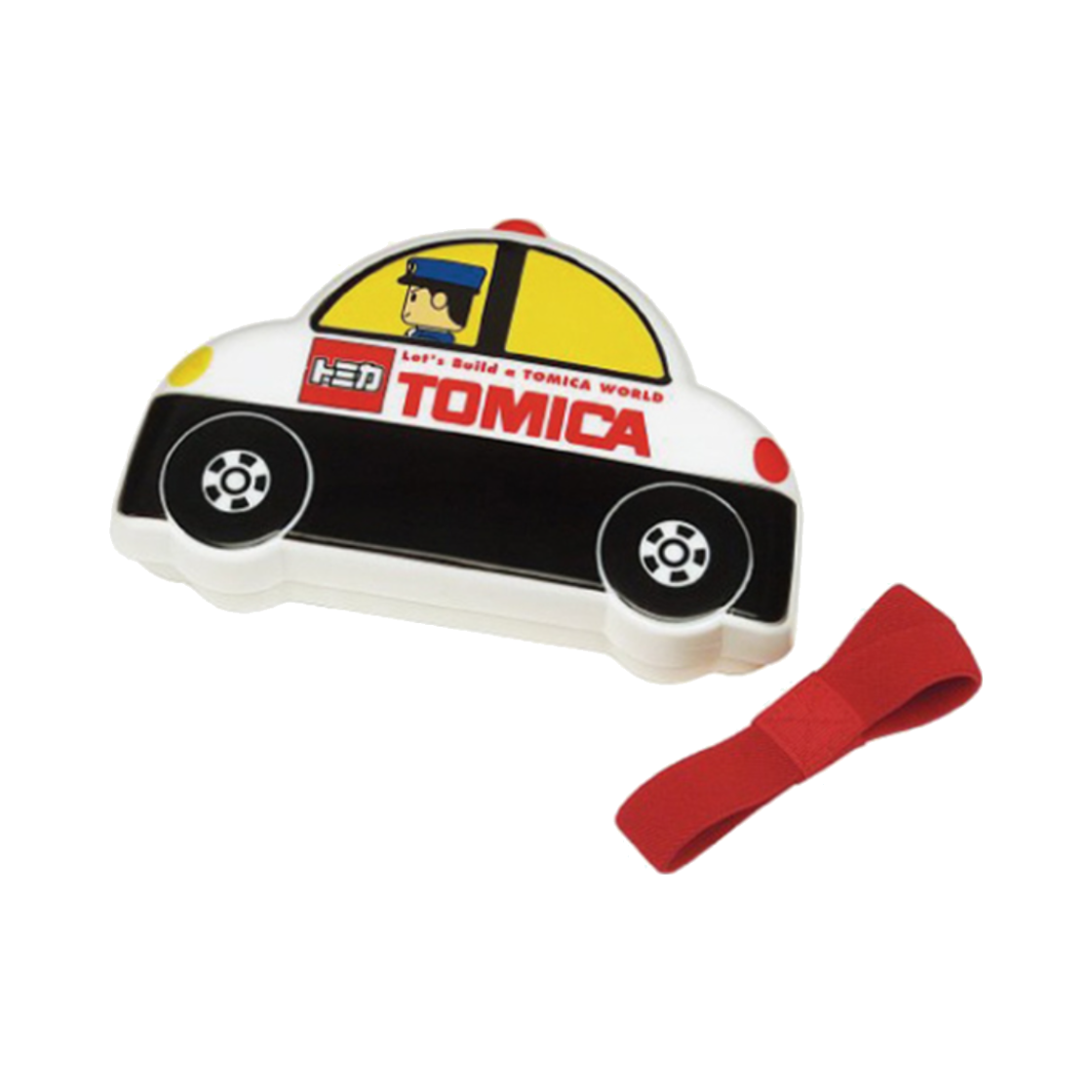 스케이터 토미카 경찰차 다이컷 밴드 도시락(Skater Tomica-Policecar Die-Cut Band Lunch Box)