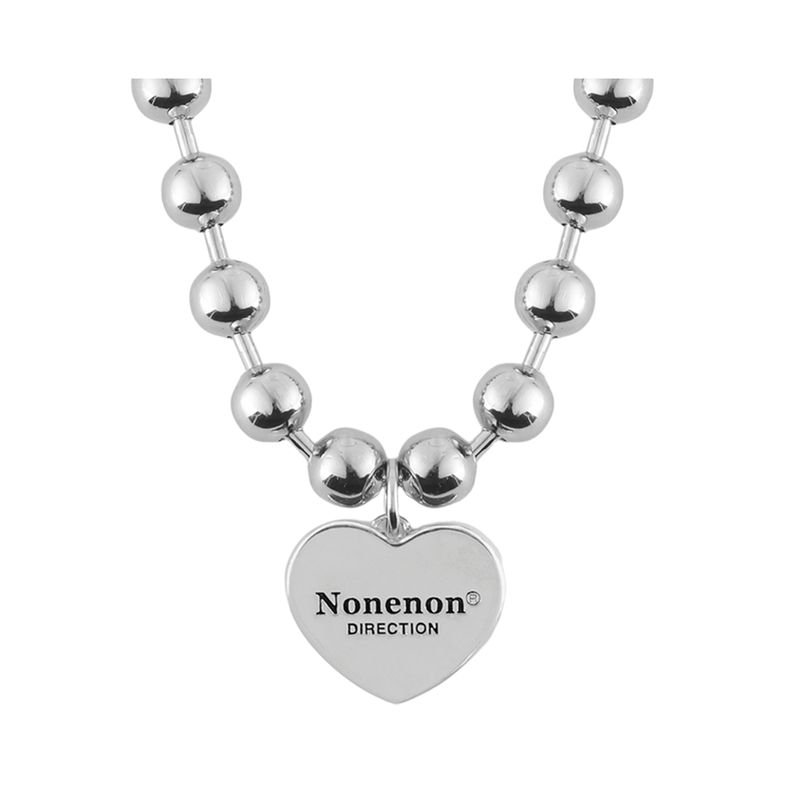 논논 빅 레드 러브 넥클리스 실버925(Nonenon Big Red Love Necklace SILVER925) - 2