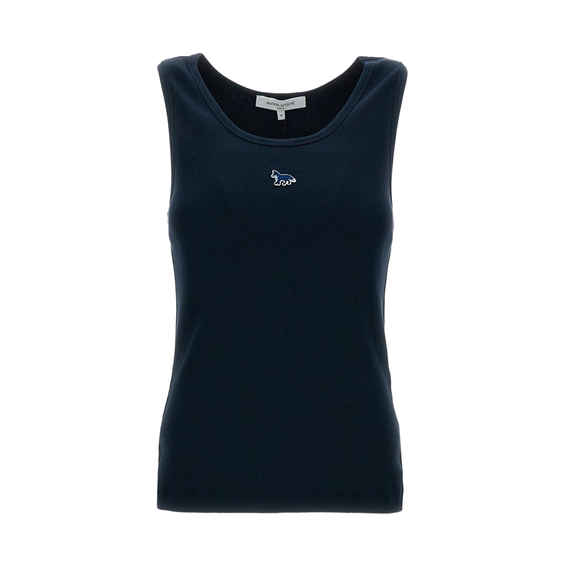 MW00121KA0033-0413 (W) Maison Kitsune Baby Fox Ribbed Tank Top Classic Navy
