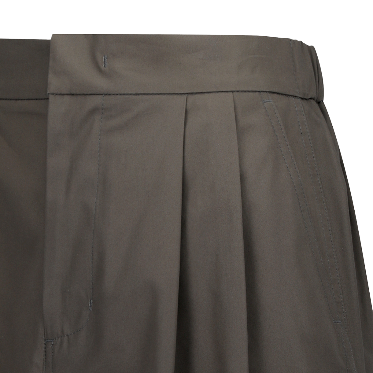 아모멘토 우먼 투 턱 와이드 쇼츠 브라운 - 26SS(Amomento Women Two Tuck Wide Shorts Brown - 26SS) - 3
