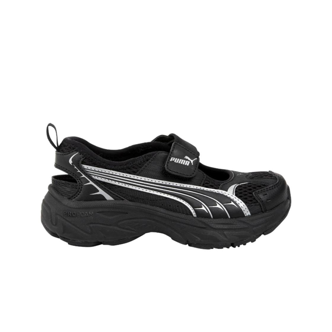 (PS) 푸마 메모리아 라이트 샌들 블랙 실버((PS) Puma Memoria Lite Sandal Black Silver) - 1