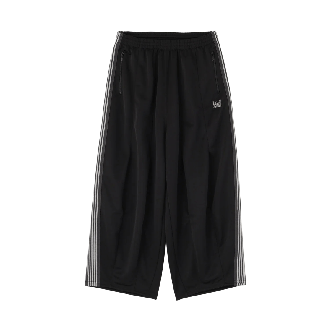 니들스 x B'2nd H.D. 트랙 팬츠 폴리 스무스 블랙(Needles x B'2nd H.D. Track Pants Poly Smooth Black)