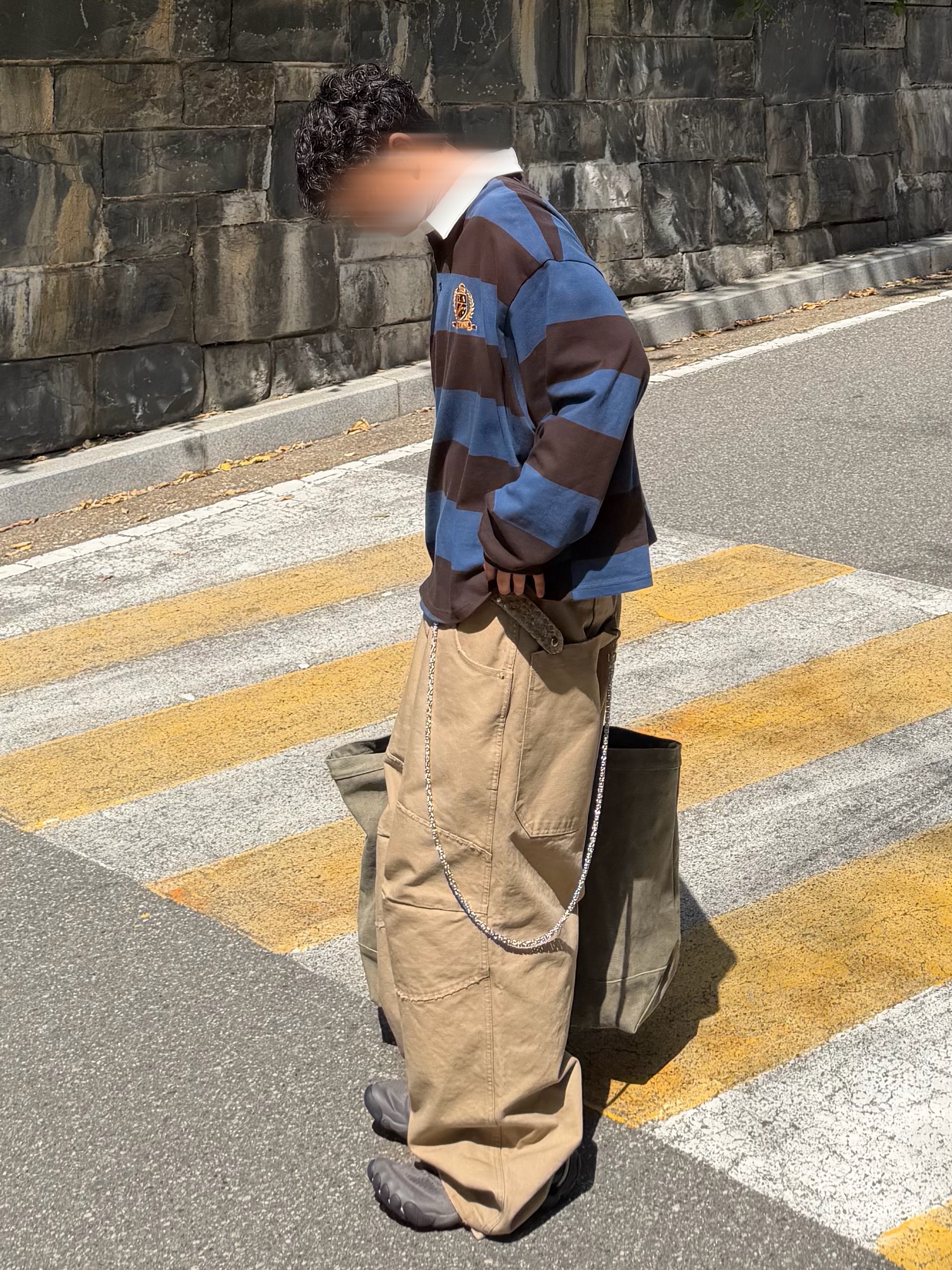 MJD Canvas 3D Knee Pants Beige, Balenciaga Anatomic Runner Sneakers Grey 착용 스타일 - 4