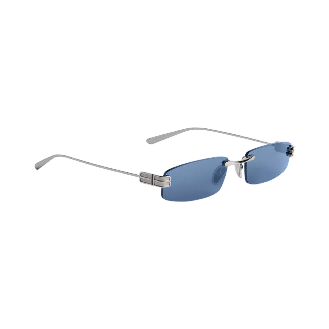 발렌시아가 가십 렉탱글 M 선글라스 다크 루테늄 블루(Balenciaga Gossip Rectangle M Sunglasses In Dark Ruthenium Blue) - 3