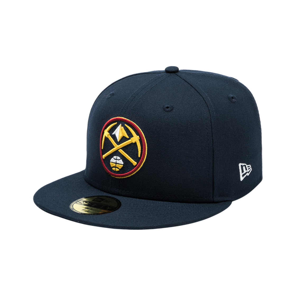 14724879 New Era NBA Denver Nuggets Basic Fitted Cap Oceanside Blue