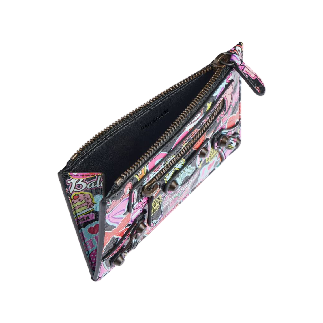 발렌시아가 르 시티 롱 코인 앤 카드 홀더 블랙 멀티컬러(Balenciaga Le City Long Coin and Card Holder In Black Multicolor) - 3