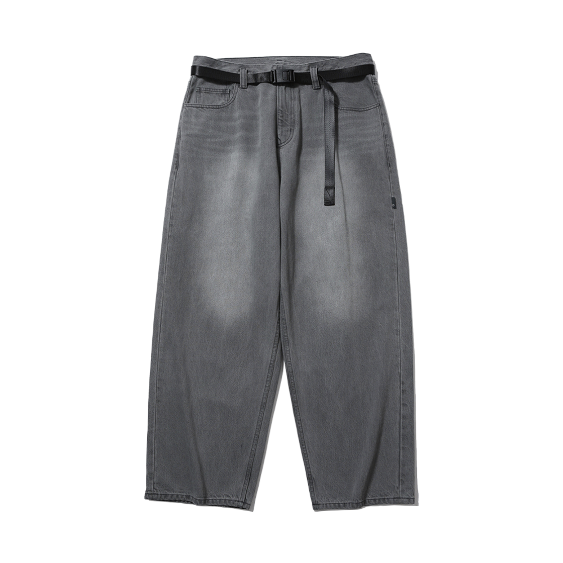 [더블적립][SS26] 모이프 와이드 6P 벨트 데님 팬츠 블리치 블랙