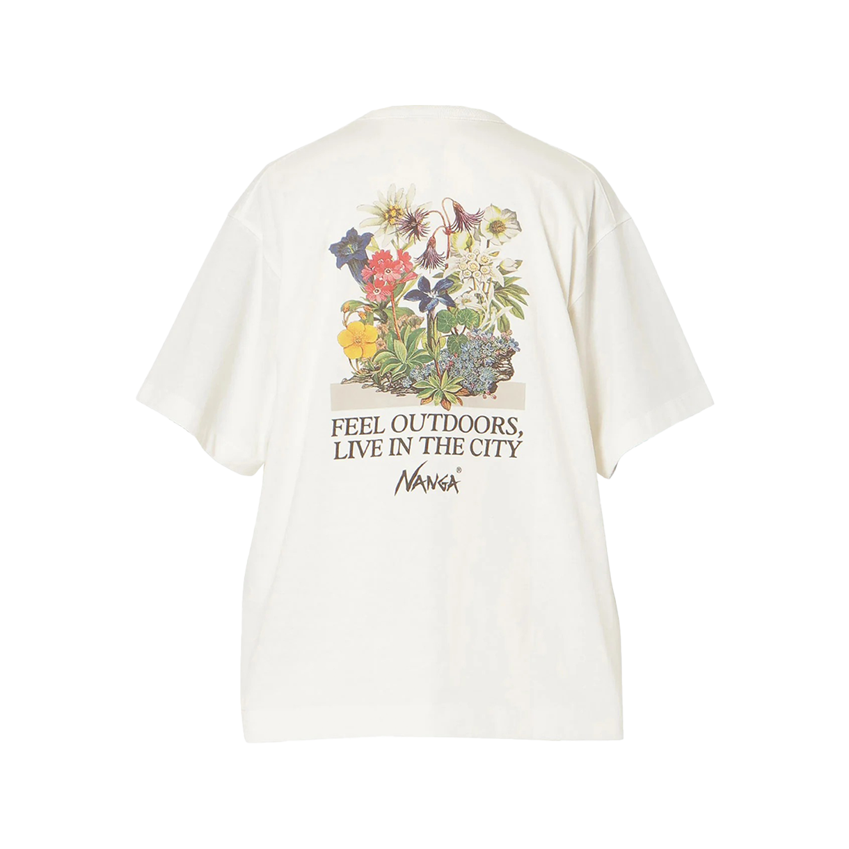 난가 에코 하이브리드 빈티지 플라워 티 화이트 - 26SS(Nanga Eco Hybrid Vintage Flower Tee White - 26SS) - 4