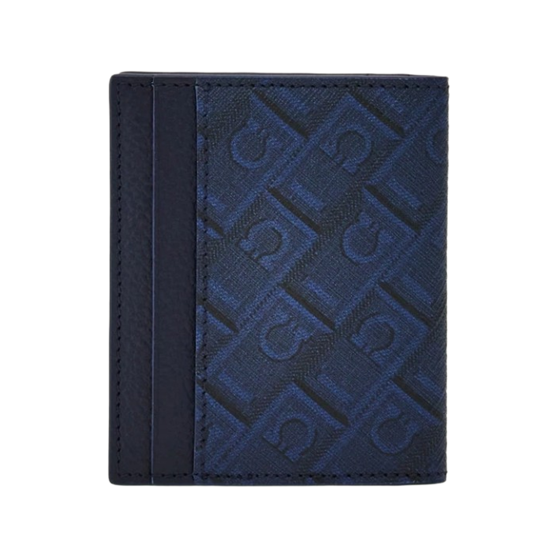 페라가모 모노그램 카드 홀더 다크 블루 네이비 블랙(Ferragamo Monogram Card Holder Dark Blue Navy Black) - 3