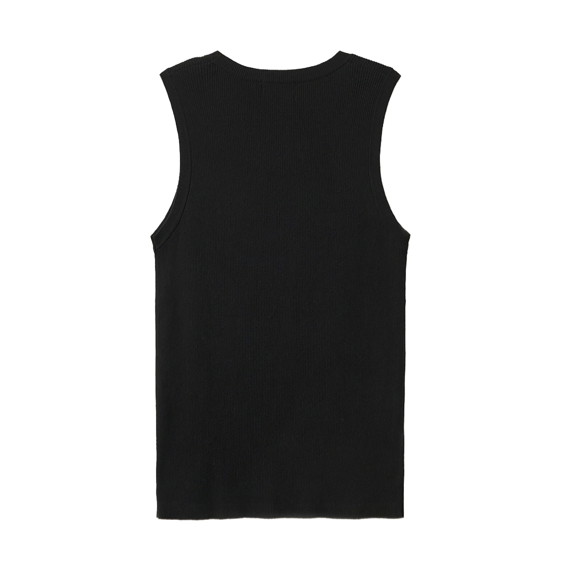 세터 로고 골지 슬리브리스 블랙(SATUR Logo Ribbed Sleeveless Black) - 2