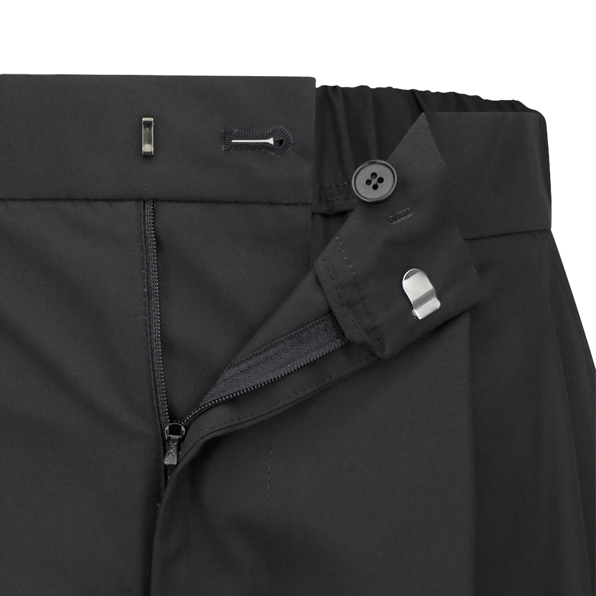 아모멘토 우먼 투 턱 와이드 쇼츠 블랙 - 26SS(Amomento Women Two Tuck Wide Shorts Black - 26SS) - 4