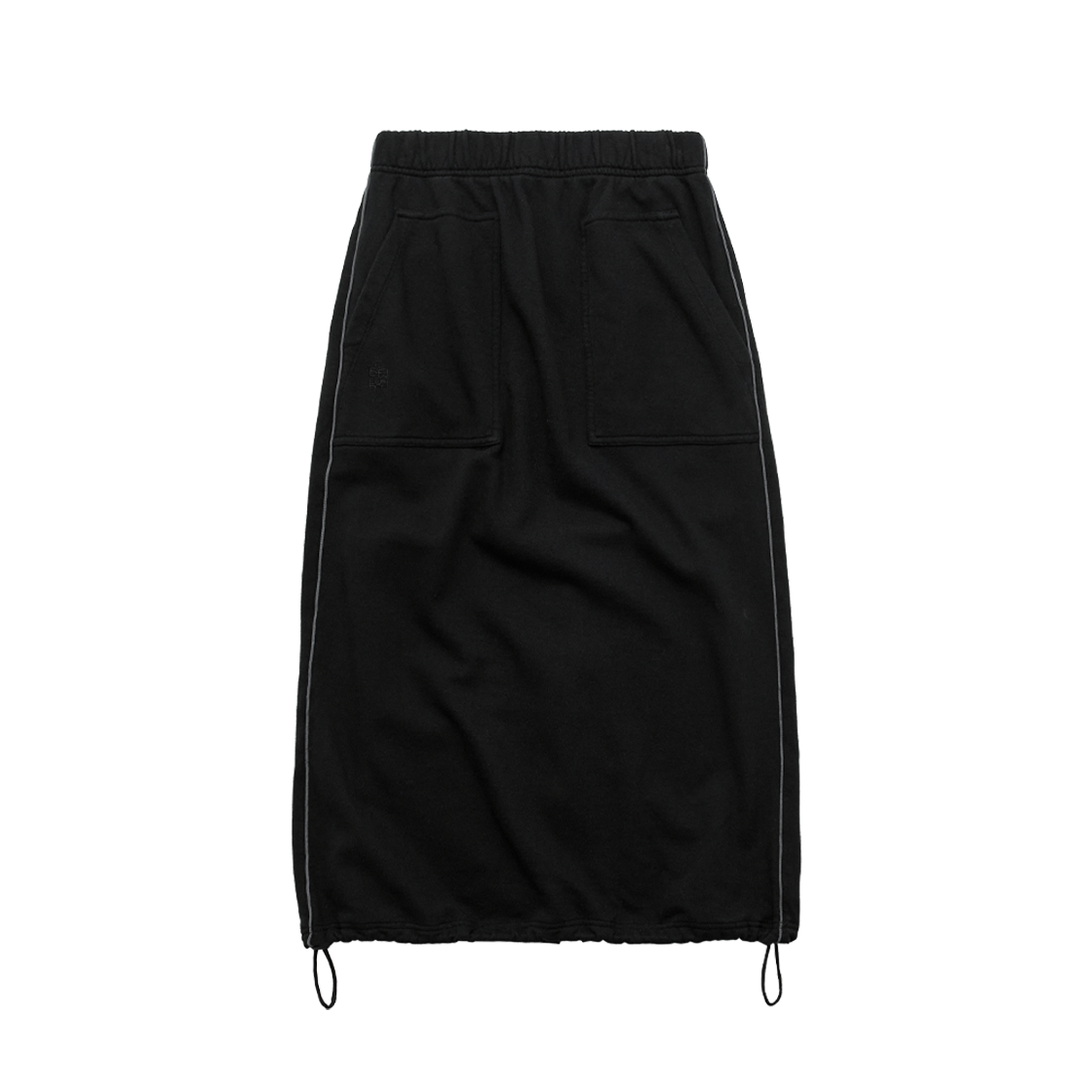 [더블적립] 폴리테루 우먼 퍼티그 스웨트 스커트 블랙([더블적립] Polyteru Women Fatigue Sweat Skirt Black)