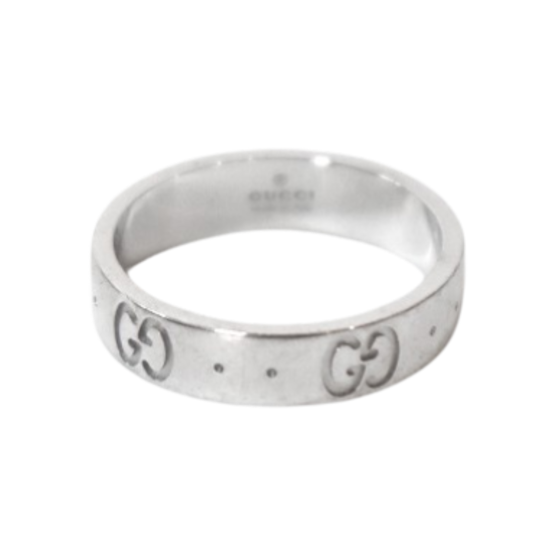 ITVAD5M2B2B9 Gucci 750 White Gold Icon Ring D-B52979