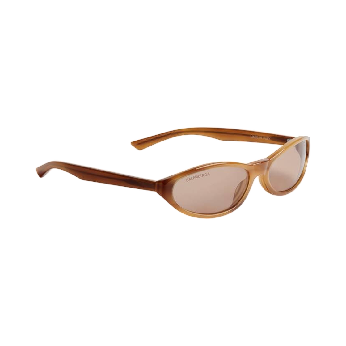 발렌시아가 네오 라운드 선글라스 블론드 스트라이프 하바나(Balenciaga Neo Round Sunglasses In Blond Striped Havana) - 3