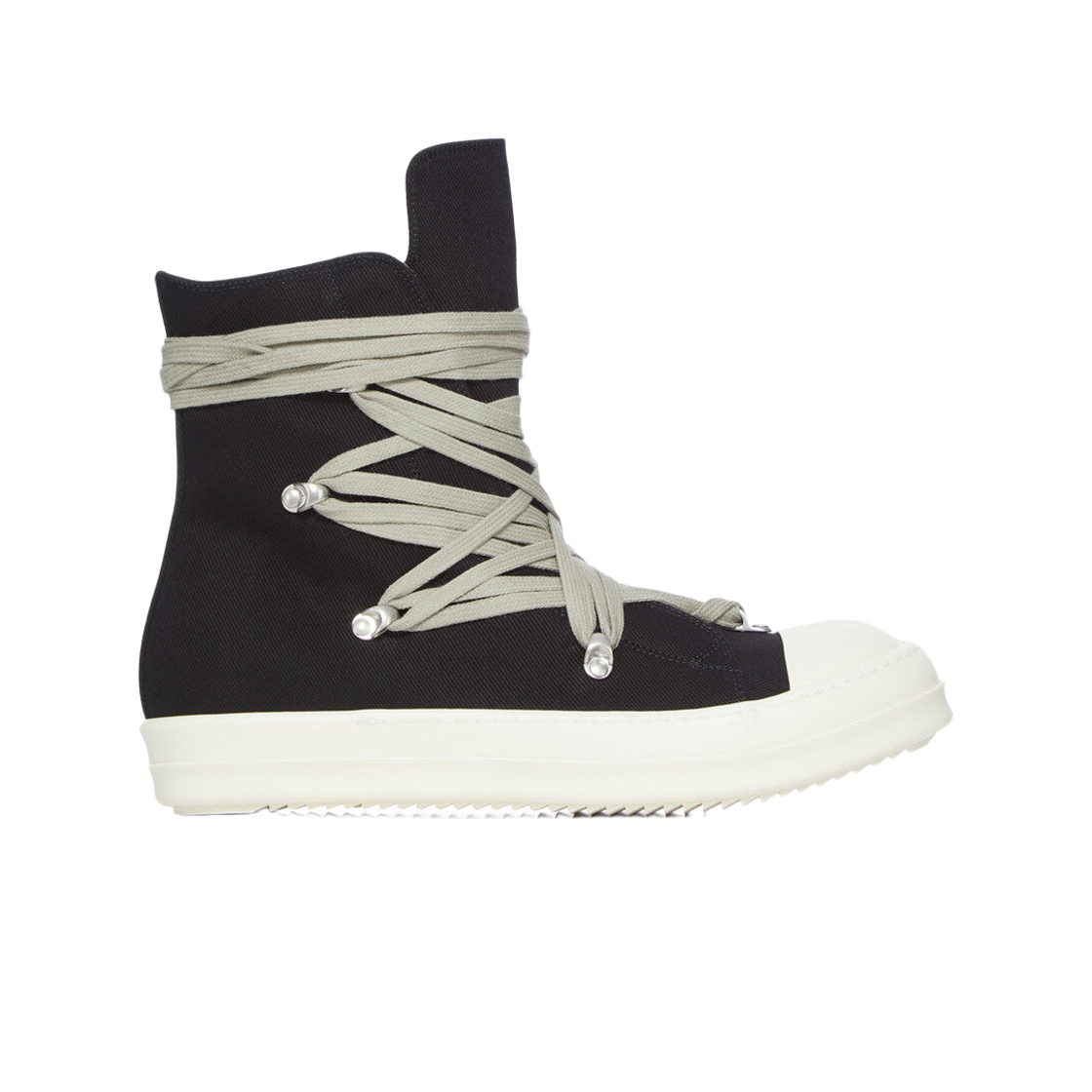 DU01F4809DOW1-911 Rick Owens Drkshdw Temple Megalace Sneakers Black Milk