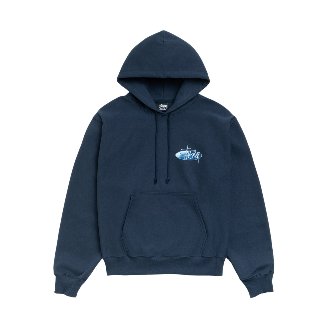 스투시 웨이브 오발 후드 네이비(Stussy Wave Oval Hoodie Navy) - 2