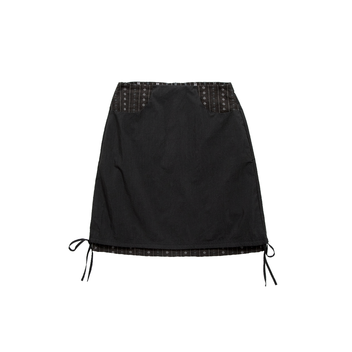 폴리테루 우먼 레이어드 스커트 블랙