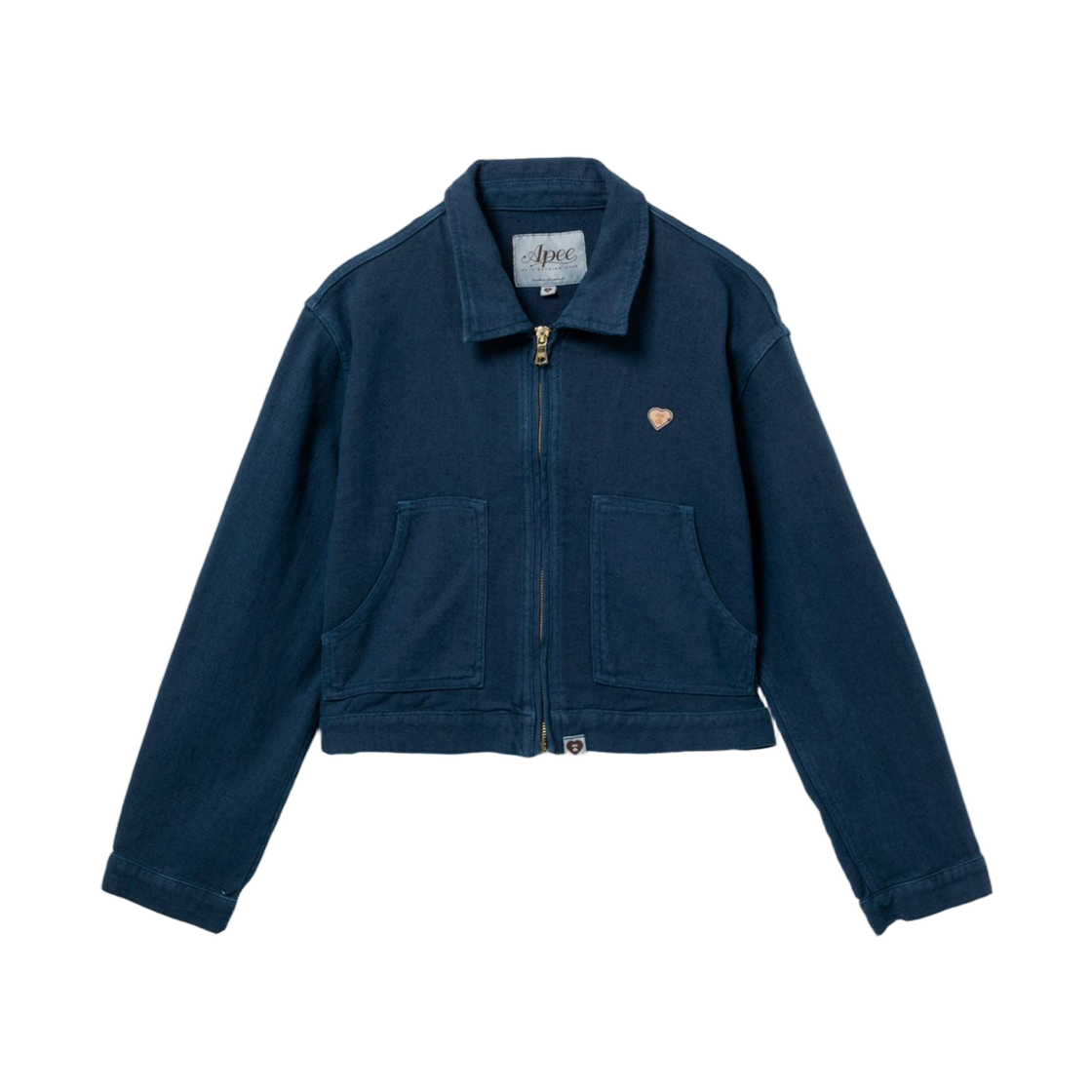 (W) 베이프 리넨 자켓 네이비((W) BAPE Linen Jacket Navy) - 1
