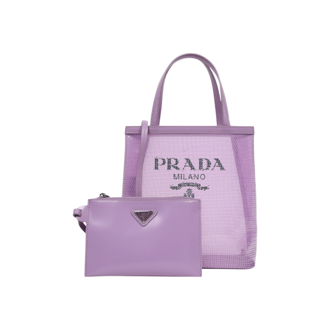 ITK6S9RE8QVF Prada Purple Sequin Mesh Tote Bag C-A54429