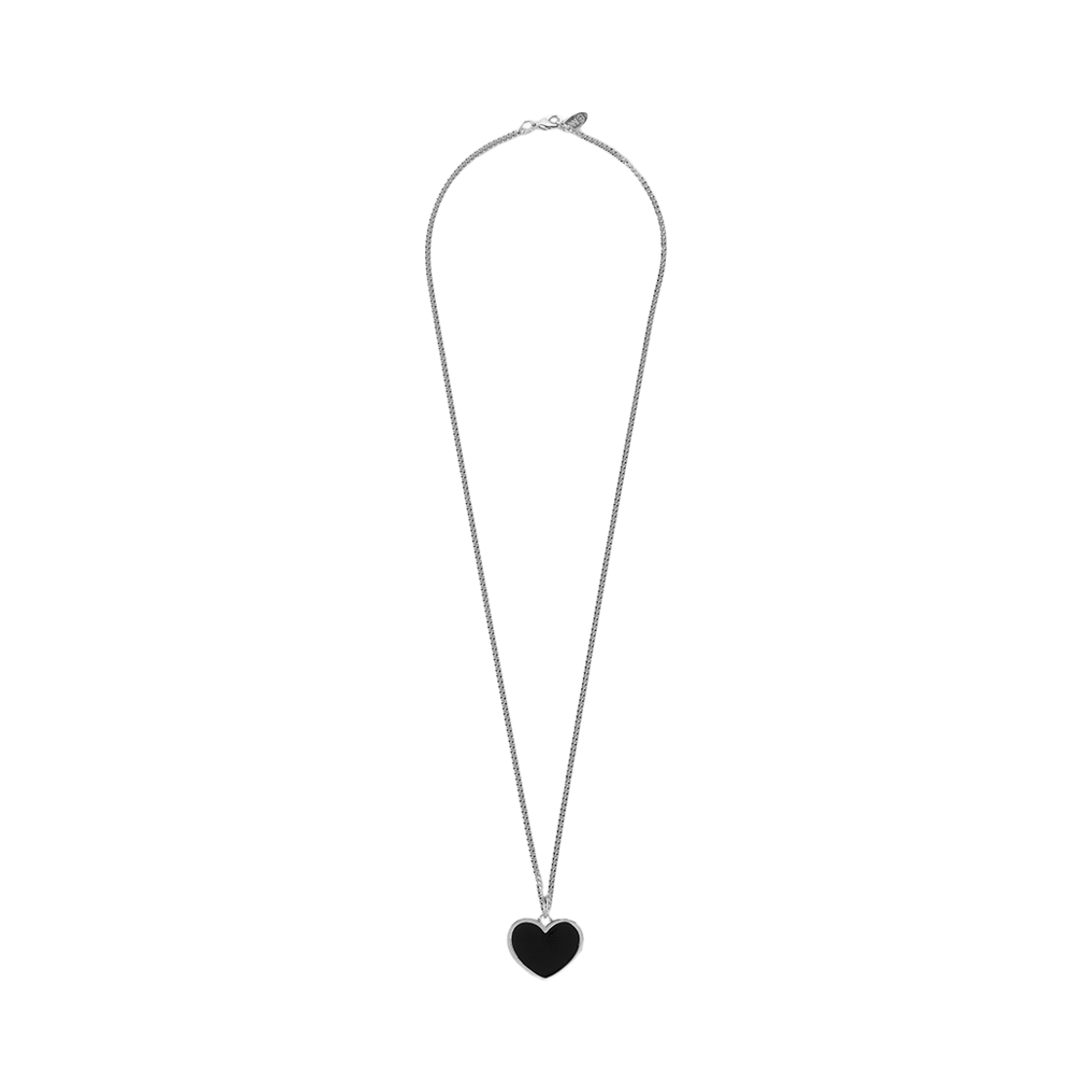 논논 블랙 러브 넥클리스 silver925 (두들)(Nonenon Black Love Necklace Silver925 (Doodle)) - 4