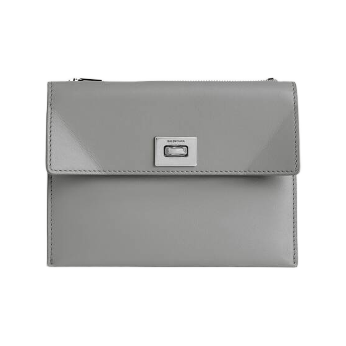 8177162ABLV1142 Balenciaga Rodeo Large Coin and Card Holder In Cloud Grey