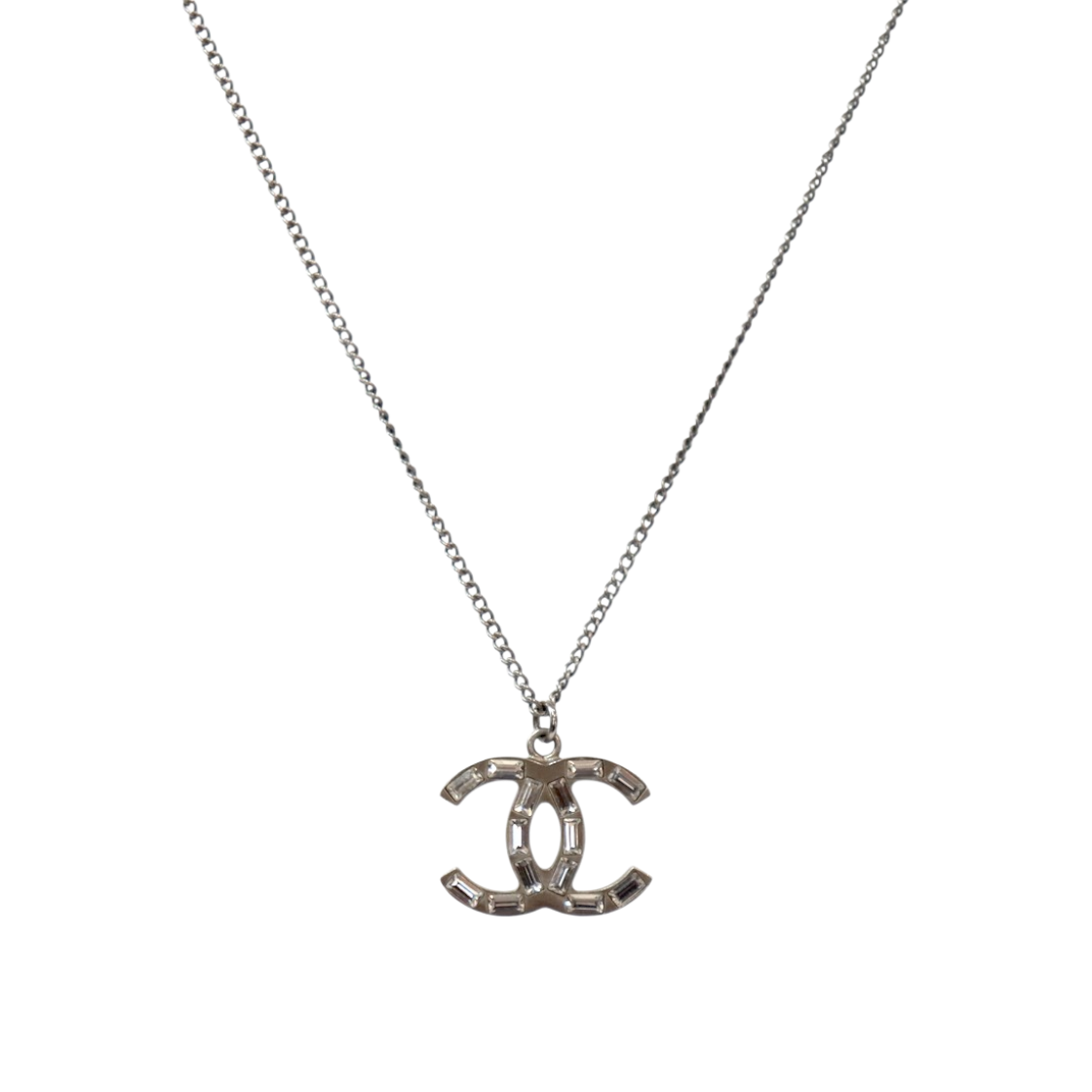 샤넬 큐빅 CC 실버 목걸이 A-B52311(Chanel Cubic CC Silver Necklace A-B52311) - 1