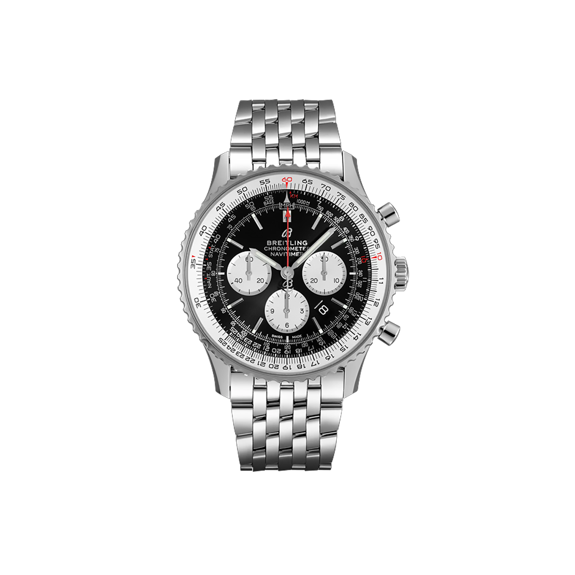 브라이틀링 내비타이머 B01 크로노그래프 46-AB0127211B1A1 블랙 바 NO.7758(Breitling Navitimer B01 Chronograph 46 - Black Dial NO.7758) - 1