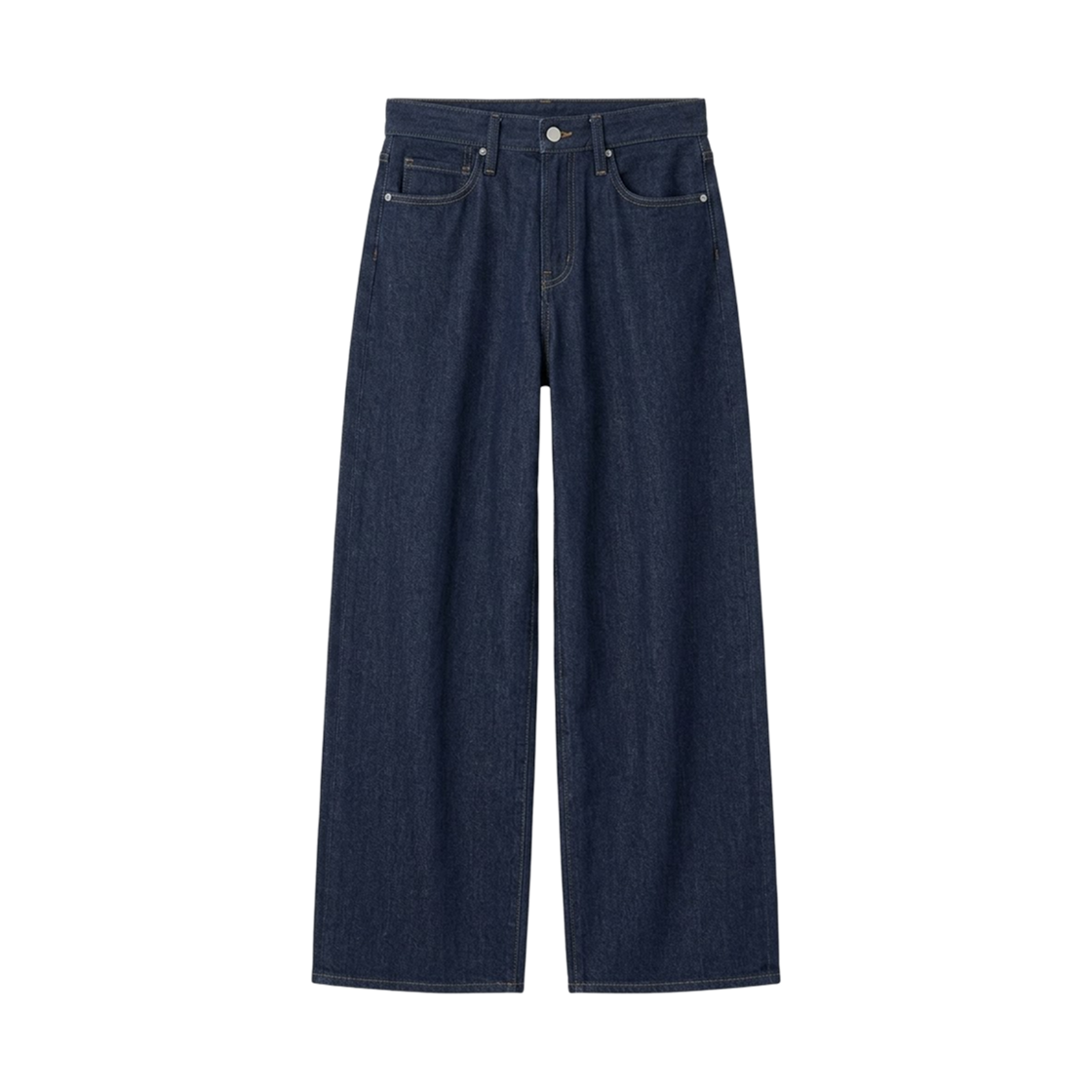 482281-69 (W) Uniqlo EZY Wide Straight Jeans Navy - JP