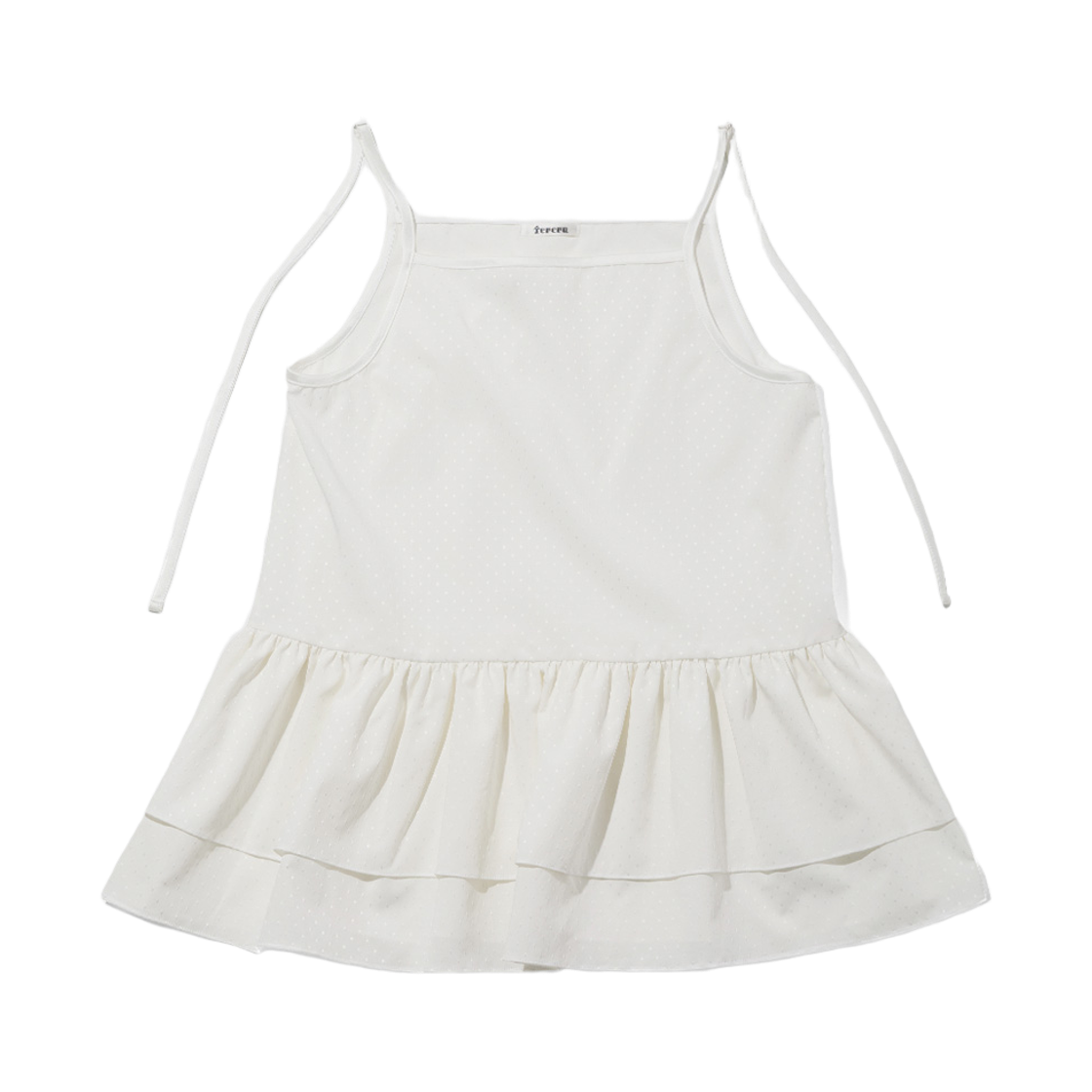 테레루 플로위 티어드 캐미솔 화이트(TERERU Flowy Tiered Camisole White)