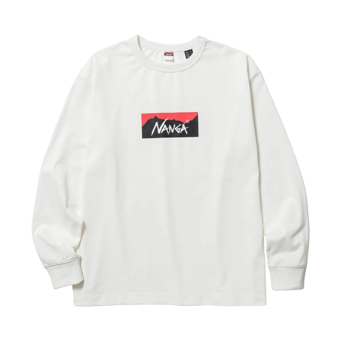- Nanga Eco Hybrid Box Logo Long Sleeve T-Shirt White