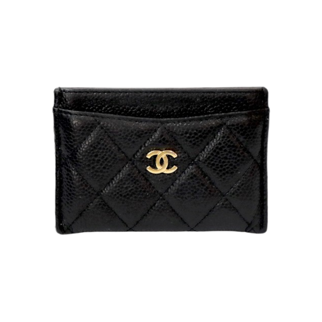 샤넬 블랙 캐비어스킨 카드 홀더 지갑 C-B51214(Chanel Black Caviar Leather Card Holder Wallet C-B51214)