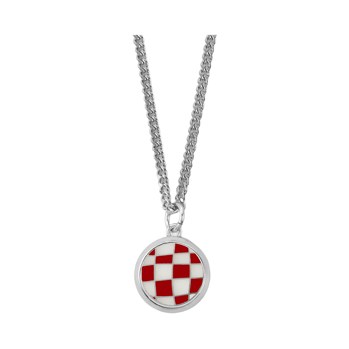 NONENON-162 Nonenon Chex Circle Necklace Red