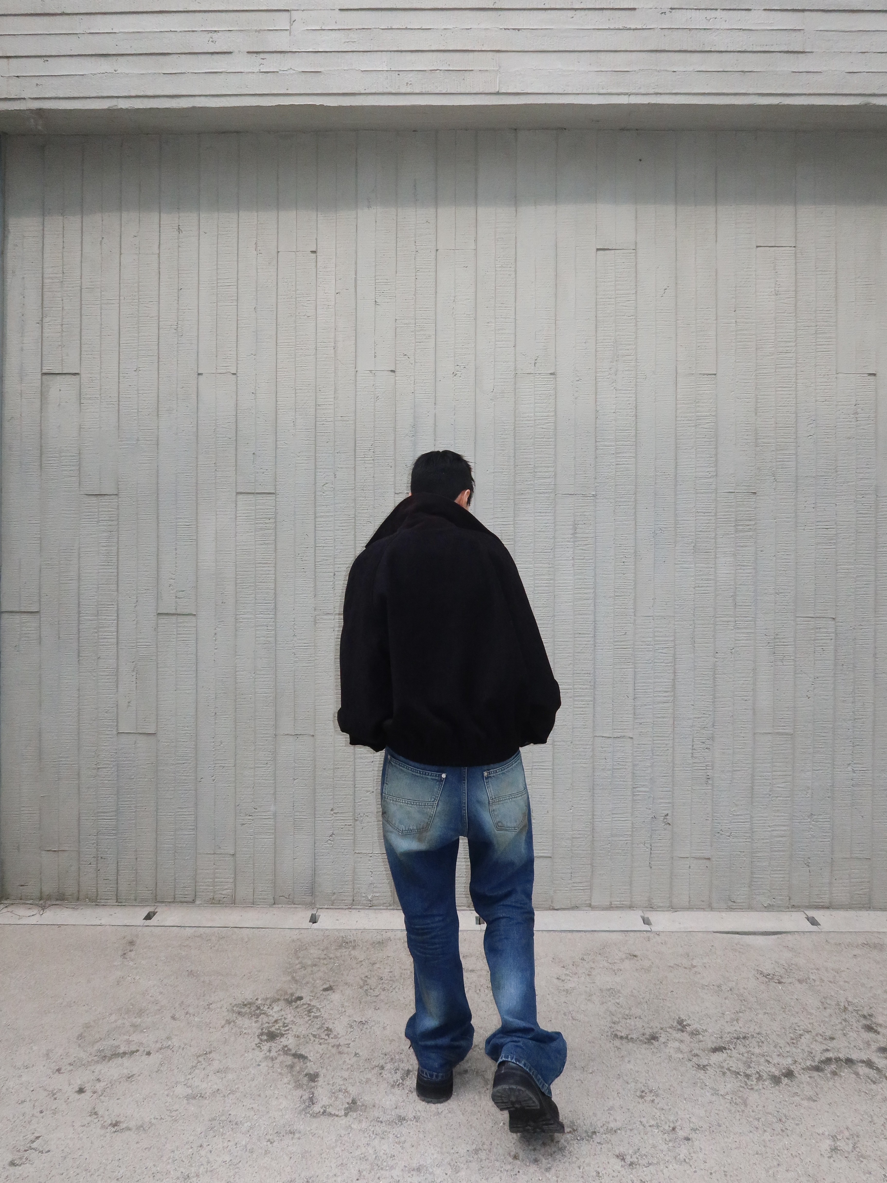 Hono Report Lash Tab Raglan Jacket Black, Farfromwhat Far Aged Flare Jeans 착용 스타일 - 7