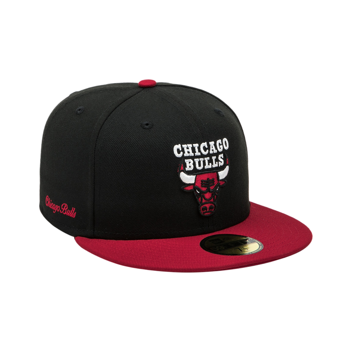 뉴에라 NBA 시카고 불스 베이직 피티드캡 블랙/스칼렛(New Era NBA Chicago Bulls Basic Fitted Cap Black/Scarlet) - 2