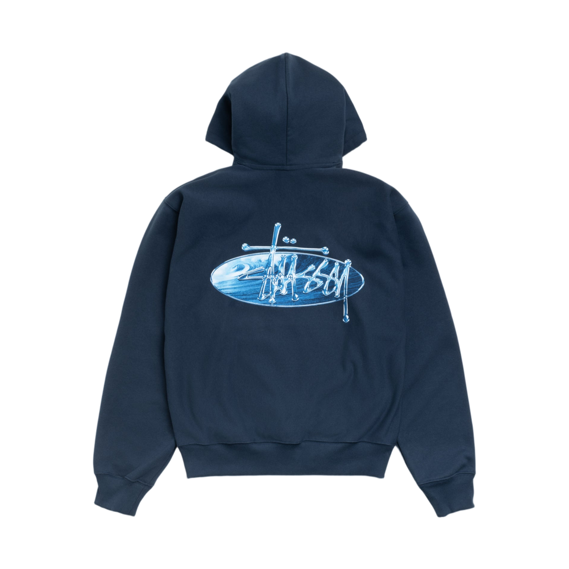 1925181 Stussy Wave Oval Hoodie Navy
