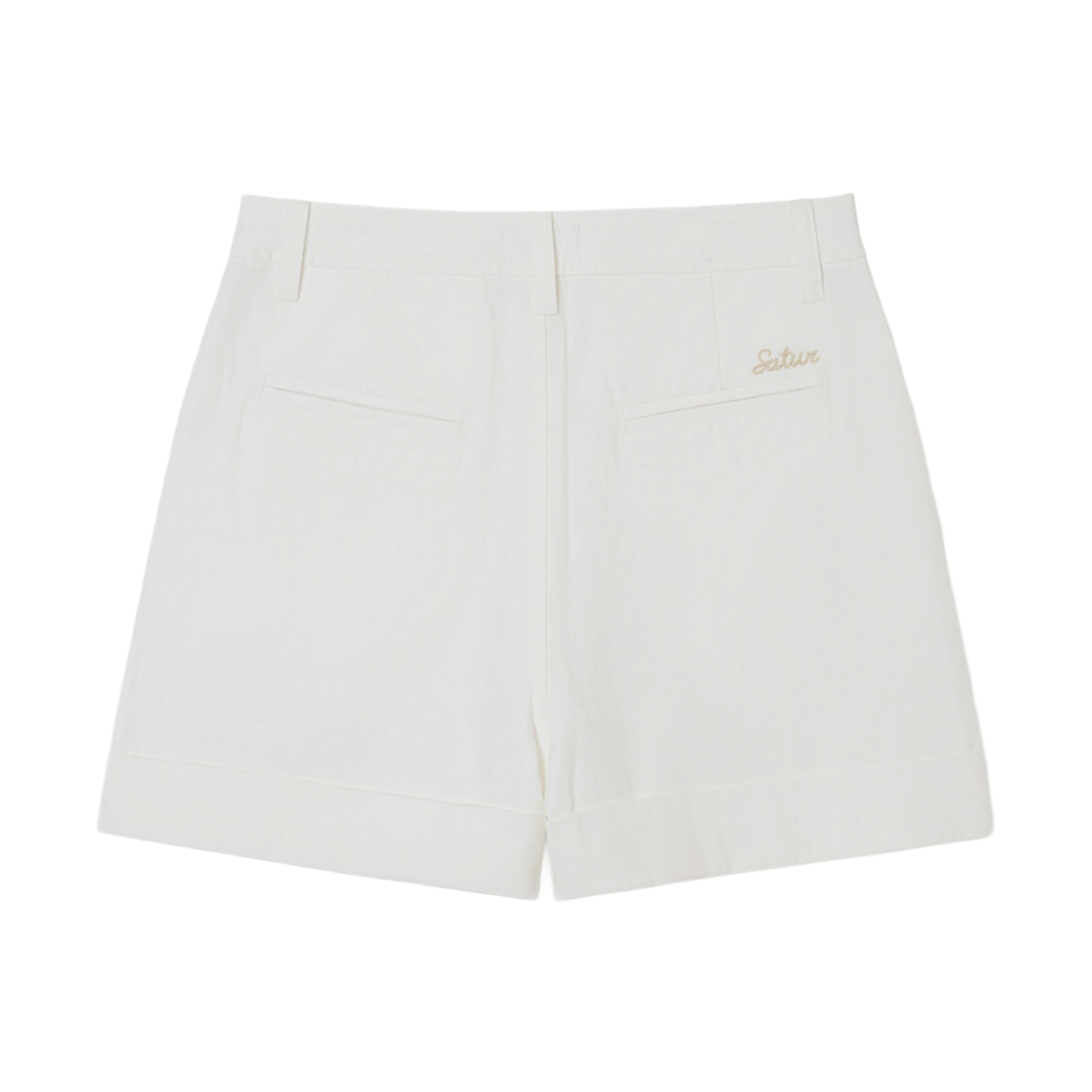 세터 우먼 포켓 코튼 치노 쇼츠 화이트(SATUR W Pocket Cotton Chino Shorts White) - 2