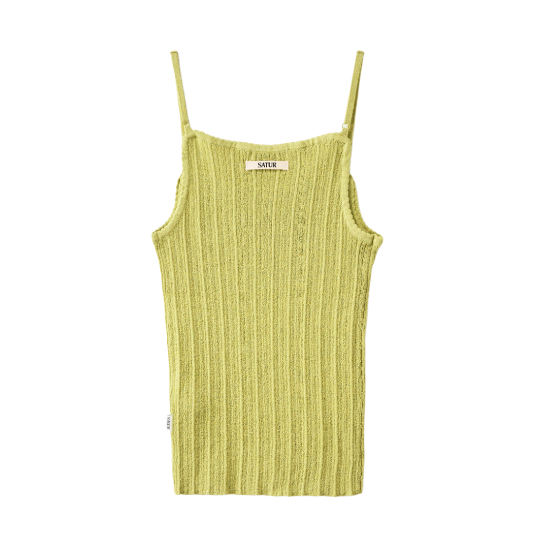 세터 우먼 골지 니트 슬리브리스 올리브 그린(SATUR W Ribbed Knit Sleeveless Olive Green) - 2