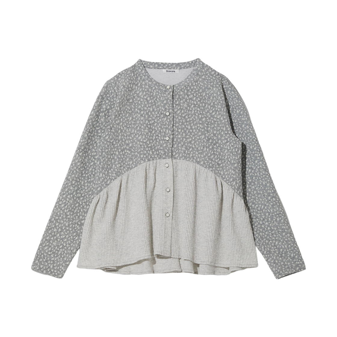 테레루 플레어 라인 가디건 그레이(TERERU Flare Line Cardigan Gray)