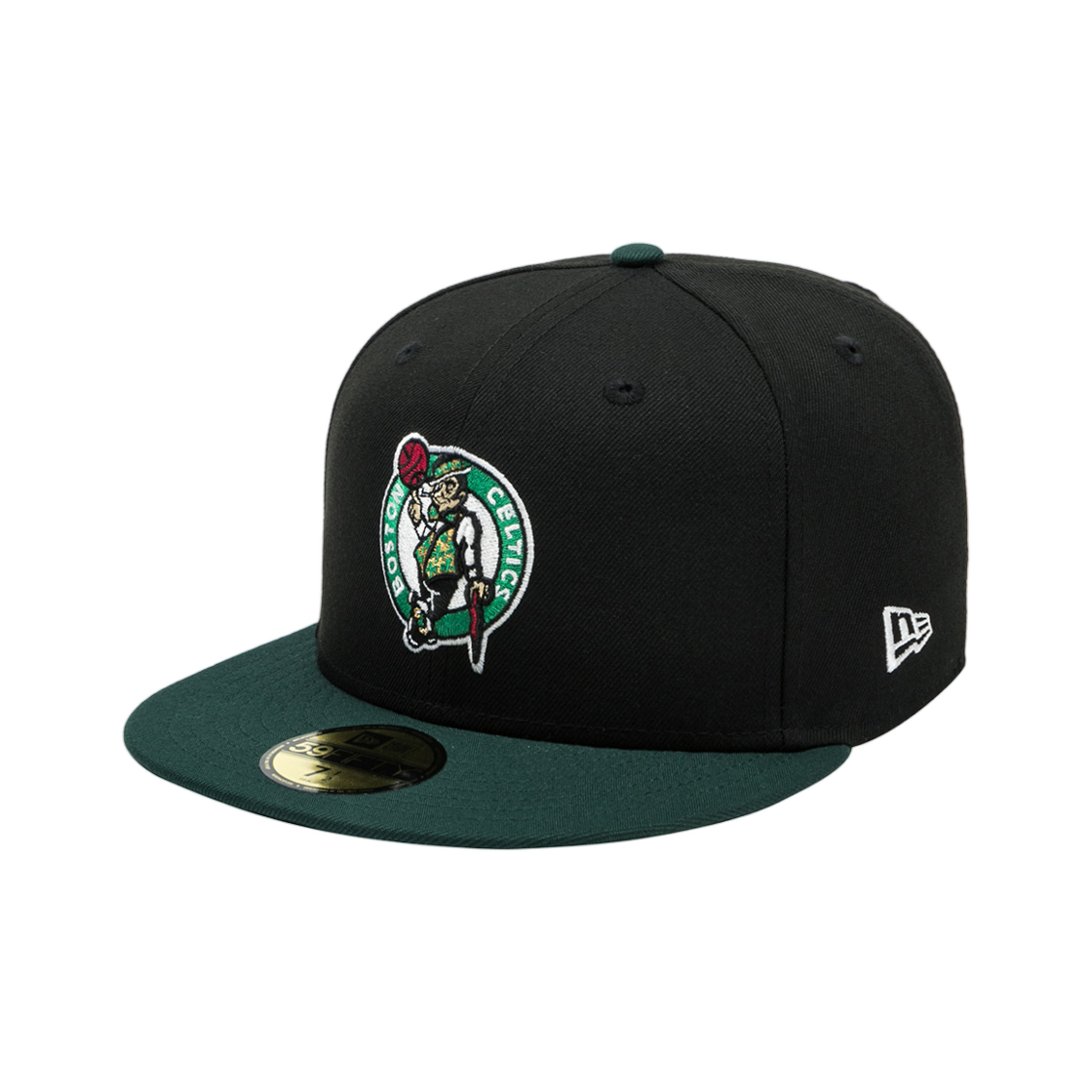 뉴에라 NBA 보스턴 셀틱스 베이직 피티드캡 블랙/다크 그린(New Era NBA Boston Celtics Basic Fitted Cap Black/Dark Green) - 1