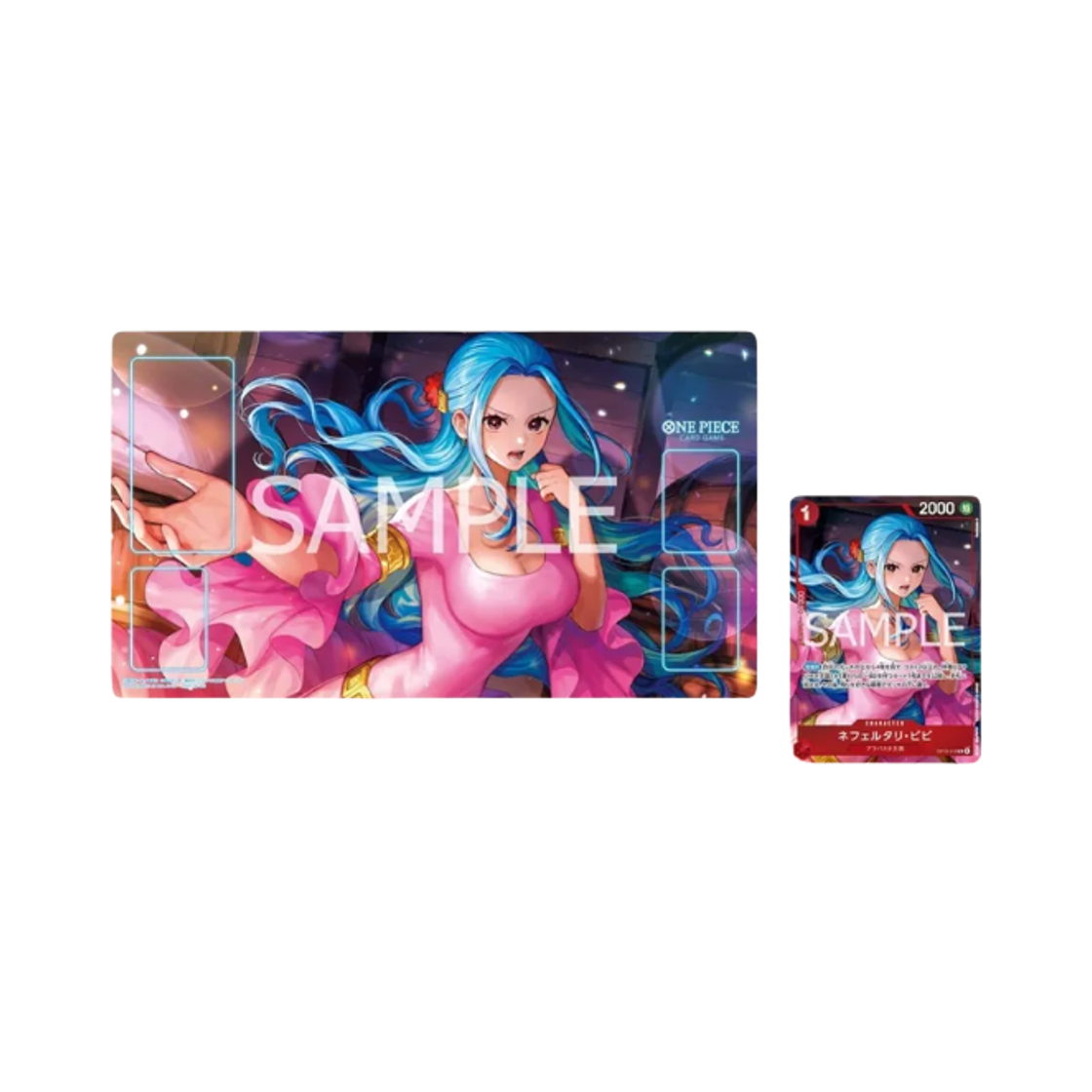 원피스 TCG 카드 게임 공식 플레이매트 네펠타리 비비(One Piece TCG Card Game Official Playmat Nefeltari Vivi) - 1