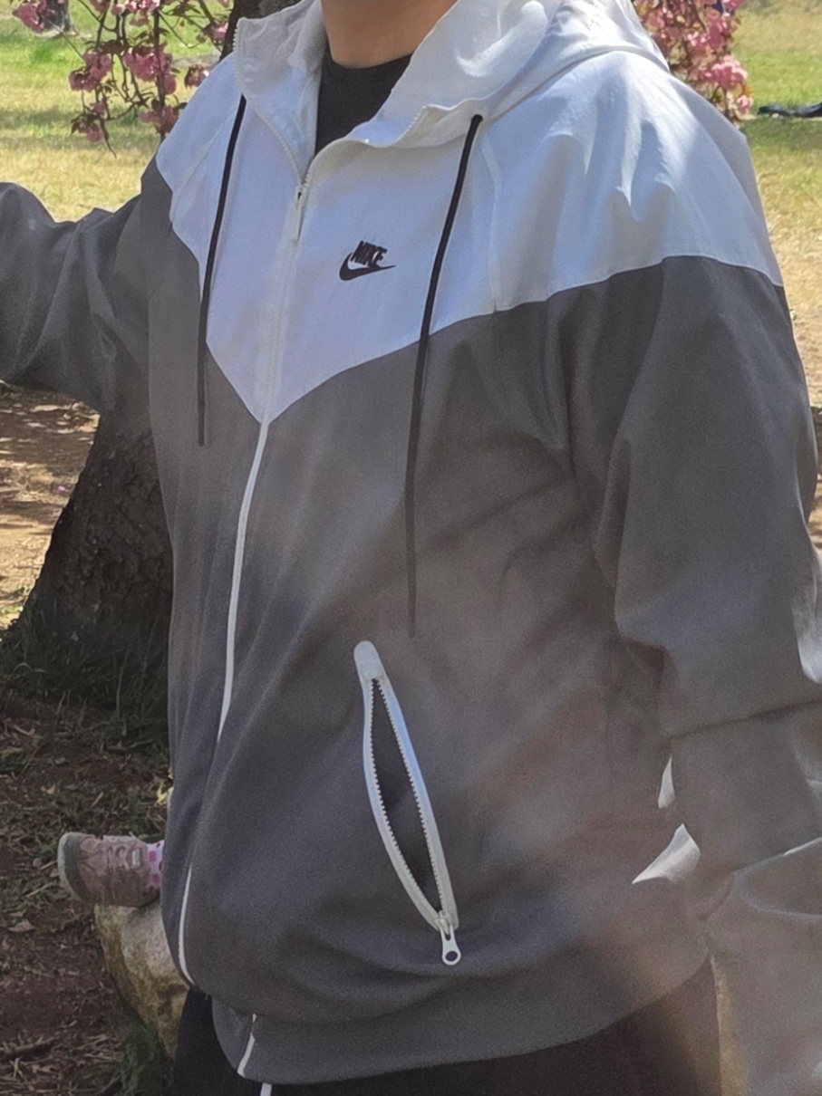 Nike NSW Windrunner Hoodie Jacket Smoke Grey - Asia 착용 스타일